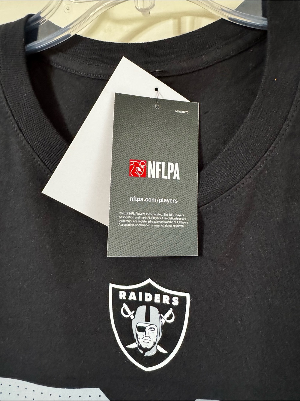 NFL Las Vegas Raiders Black White Logo Short Sleeve Tee